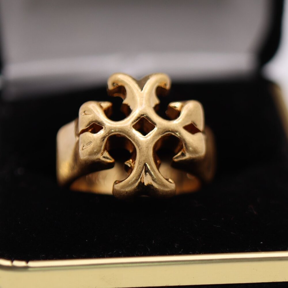 Tory Burch Vintage Gold Statement Ring ✨🛡️ - Picture 2 of 5